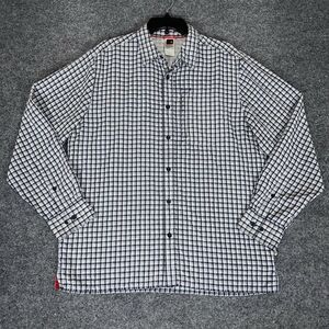 The North Face Shirt Mens Large Blue Plaid Long Sleeve Button Up Gorpcore Adult‎